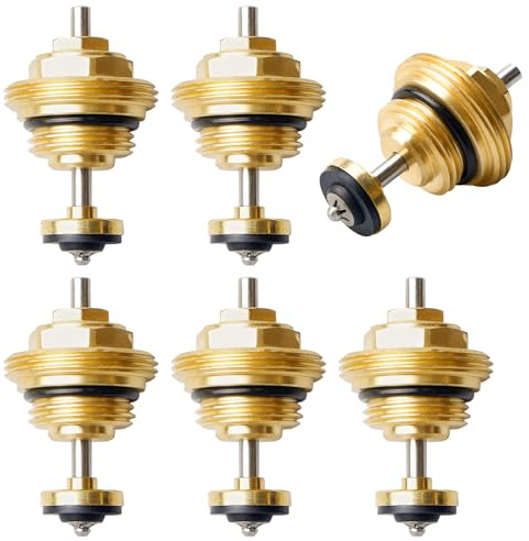 6 collettori di riscaldamento a pavimento G1/2, attacco valvola di ritorno, M30 x 1,5 mm, collettore per riscaldamento a pavimento, in ottone, valvola termostatica, radiatore valve per attuatore Ufh