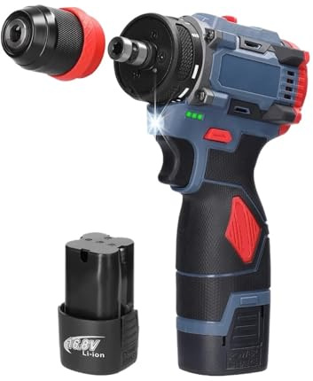 Trapano Avvitatore Elettrico 2 In 1 Senza Spazzole 16,8 V/21 V 45/55 Nm Trapano A Percussione Avvitatore A Batteria Multifunzione Ricaricabile Lavoro Efficientemente(1 Battery 16.8V)