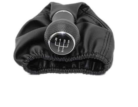 Qsnfda Auto Schaltknauf Für VW Für Golf 3 Für Varaint Für Für Jetta 3 1992 1993 1994 1995 1996 1997 1998 5-Gang-Schaltknauf Aus PU-Leder Schaltknäufe(Black Line)