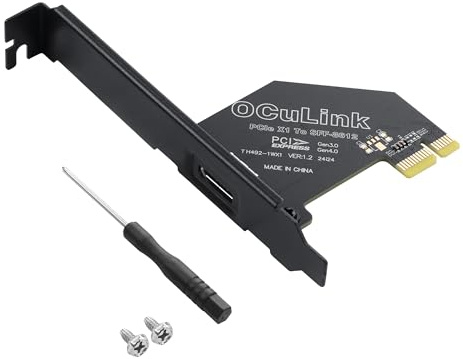 SinLoon PCIE auf Oculink SFF-8612 Adapter PCI-Express 4.0 Oculink Externe Grafikkarte mit Schlitzhalterung (PCIE X1)
