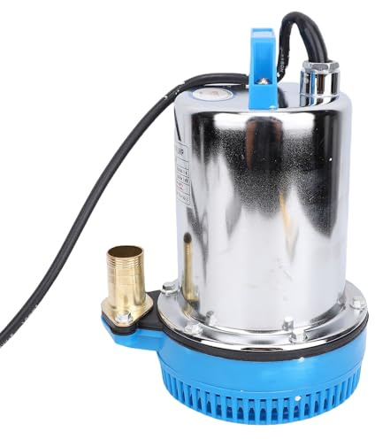 Spacnana 12V Tauchpumpe 180W Edelstahl mit Automatischem Schwimmerschalter, Hoher Hub 8m für die Entwässerung von Poolteichen und Kellern