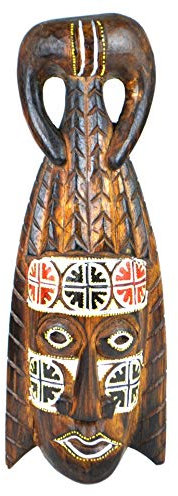 Coco Papaya Masque Africain en bois 30cm décoration afrique