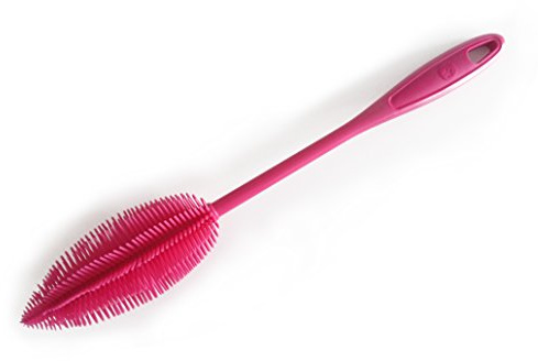 Kochblume Flaschenbürste aus Silikon, 36 cm, Rosa