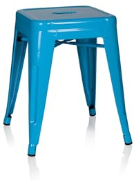 hjh OFFICE 645004 Arbetsstol arbetspall VANTAGGIO - Kafépall i robust stål, Kan staplas, Gummifötter gör att det står säkert, Kan användas i hemmet och på restauranger