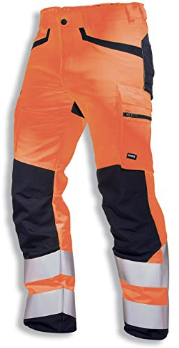 Uvex Flash + Storm 7432 Herren-Arbeitshose - Orange Warnschutz-Cargohose 98