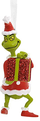 Hallmark Dr. Seuss How The Grinch Stole Christmas! Grinch with Present Christmas Ornament