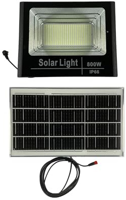 LEOFLA Faro 800W a Led con Pannello solare e Controllo da Remoto, Ideale da Esterni