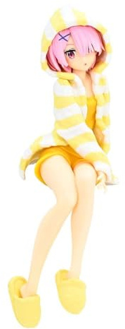 Furyu RE Zero - Ram Room Wear Yellow - Statuette PVC Noodle Stopper 14cm