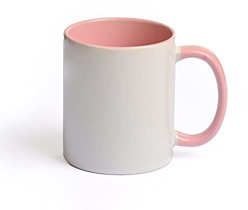 KARLAkreativ Tasses de bricolage à peindre et à créer, convient également pour sublimation, individuellement ou comme kit de fête, céramique de qualité supérieure avec crayons de peinture en