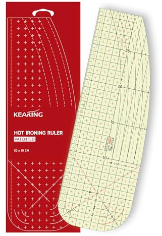 KEARING Bügellineal Patchwork Schneider Handwerksbedarf Hitzebeständiges Lineal/Schenkel heben/Falten/Bastelbedarf/Nähwerkzeug 30 x 10CM (HR3010)