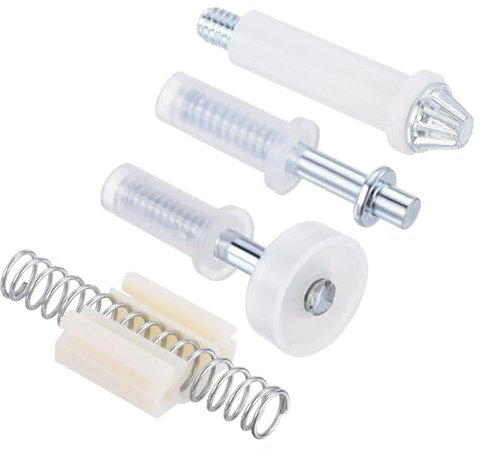sourcing map Kit de Réparation de Quincaillerie pour Porte Pliante, Comprenant Un Pivot Supérieur et Inférieur et Une Roue de Guidage pour les Portes de 1 Pouce à 1-3/8 Pouce