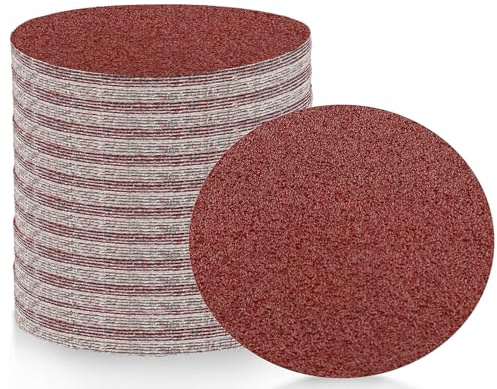 Wanmutrun Disques Abrasifs 150mm 90Pièces Grain 40/60/80/120/180/240/320/400 150mm Papier Abrasif Hook and Loop