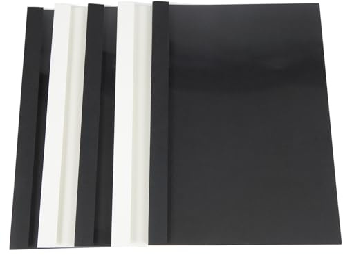 RAYSON Thermobindemappen, 25 Blatt, 3 mm, A4, schwarz, 15 Stück, weiß 10 Stück, Packung mit 25 Stück