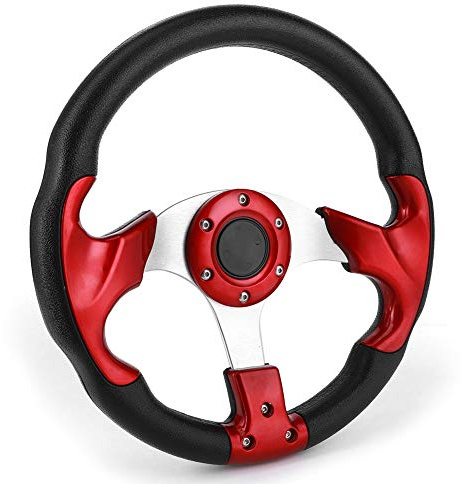 Rennwagen-Lenkrad, Rote Farbe, 12,5 Zoll, Universelles PVC, Modifiziert