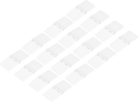 QUARKZMAN Rc Charnières 0,9 Pouce x 0,5 Pouce Réglable Plastique 16 Pcs | Modèle Avion Télécommande Contrôle Avion Ailes Pièces Carré Lâche-Feuille