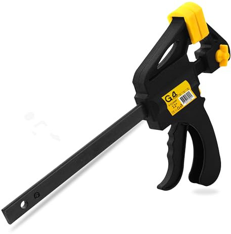 G4GADGET 12-Inch (305mm) Ratchet Bar F Clamp, 70KG Force with Quick Release, 440mm Spreader, One-Handed Woodworking Clamp – Ideal for Woodworking, DIY & Crafts