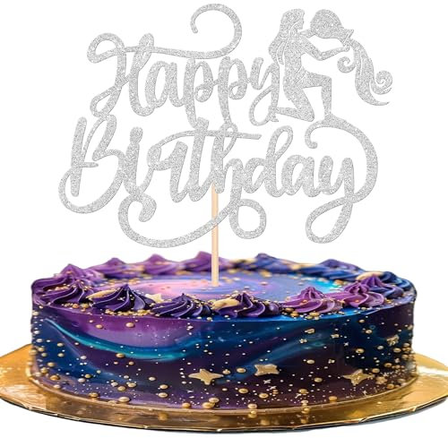 SYKYCTCY 1 Pack Happy Birthday Cake Topper 12 Constellation Horizontal Base Cake Pick Jan February Happy Birthday Cake Decoration for Horoscope Astrology Birthday Party Supplies