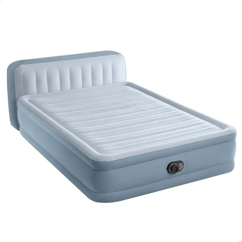 Intex 64450 Aufblasbare Matratze, Kopfteil, Plush Headboard, 152 x 236 x 46 cm, Doppelbett, für 2 Personen, Kopf 86 cm hoch, max. 272 kg, beflocktes Material, Luftmatratzen