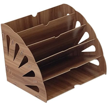 Cabilock Mehrschichtiges Bücherregal Arbeitszimmer-bücherregal Bücherregal Aufbewahrungsbücherregal Bücherregal Aus Holz Fächerförmiges Design