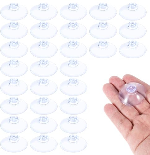 simarro 30pcs Suction Cup, 4cm Glass Suction Without Hooks Extra Strong Adhesive Suction Holder for Home Kitchen Bathroom Wall Door Glass Window Car Shade