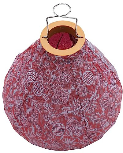 SEWOART Vintage Dekorative Chinesische Festival-laterne Kleine Leichte Hängelaterne Mit Antikem Blumenmuster Als Deko-lampion Für Innen Außeneinsatz Traditionelle Asiatische Feierlichkeit