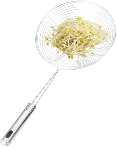 Skimmer Spoon - Skimmer di allarme filo, Long Many Lockle | Strumento di posizionamento di cottura in acciaio inossidabile, filtro noodle di pasta, gadget utensili da cucina per uso prof
