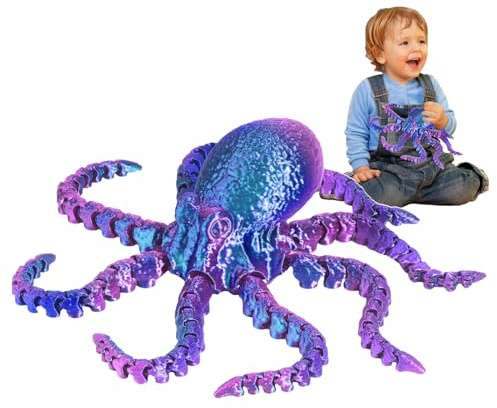3D Bedrucktes Oktopus Spielzeug - Flexibler Gelenkiger Octopus | Dekorative Sammelfigur, sensorisches Stressabbau Spielzeug für Ostern, kreatives Geschenk Die und die Erwachsenen entspannen sich
