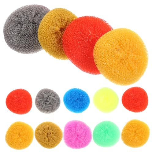 MOLUCKFU 30 Estropajos Redondos Multifunción para Platos y Ollas Mango para Colgar, Hechos de PP Resistentes, Colores Variados para Limpieza Eficaz en Cocina Color Aleatorio