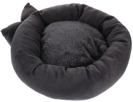 Hamster Nest Bed Warm Short Plush House Xmas for Small Pets | Comfortable Winter Bedding, Decorative Bow Detail, Suitable for Hedgehogs and Rats, Cozy Resting Mat