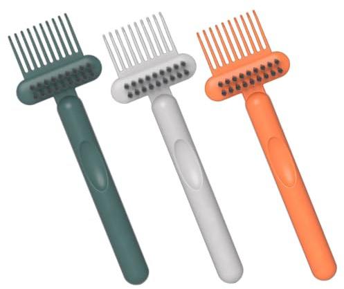 VINTORKY Limpiador de Cepillos Cabello y Removedor de Pelos 3 Piezas Compacto Multifuncional Rastrillo y Gancho para Uso Doméstico y Salón Color Aleatorio