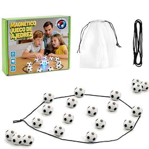 Fútbol magnético, Piedras magnéticas, Juego de Mesa Rompecabezas para Damas, Juego magnético portátil, Juego de Ajedrez Magnético