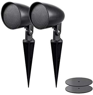 Monoprice Sycamore Series - Coppia di altoparlanti da giardino satellitari da esterno, 2,5