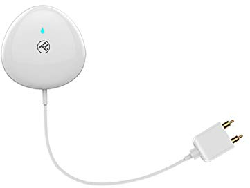 TELLUR SMART Wassermelder WLAN, Wassersensor WiFi, Telefon-App, Akustischer Alarm, Funktioniert mit Typischen LR03(AAA) Batterien und Hält bis zu 6 Monate, 1 m Kabel, Kein HUB Erforderlich