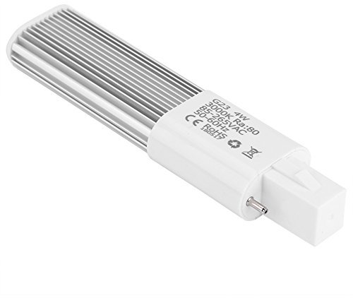 Haofy Tubo LED con Base a 2 Pin, Sostituzione G23/GX23 CFL, 6000K, Lampadine a Tubo Singolo PL da 4 W, Senza Reattore, 85-265 V, Incasso Orizzontale(G23/Bianco Freddo)
