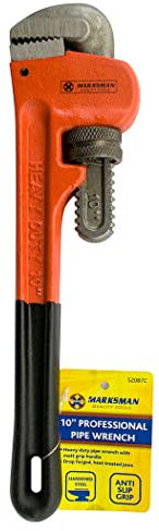 BARGAINS-GALORE 10 Adjustable Wrench Spanner - Heavy Duty, Multi Purpose | Strong & Durable, Stilson Pipe Garage Hand Tools for Work & Home | Household DIY Tool, 10 Inch