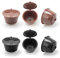 6 Pcs Reusable Coffee Capsule for Dolce Gusto Coffee Machine, BENFUCHEN Refillable Coffee Capsules Pods Reusable Coffee Filter for DolceGusto Mini Me/Piccolo, 3 Brown+3 Black