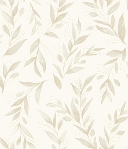 Magnolia Home Olive Branch Beige Peel and Stick Wallpaper