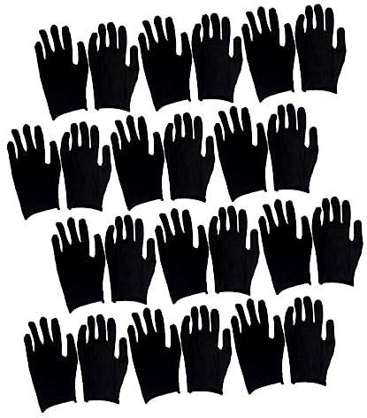 Angoily 12pairs Thickened Cotton Gloves for Women Men Reusable Washable Breathable Lightweight for Industrial Gardening and Warehouse Work