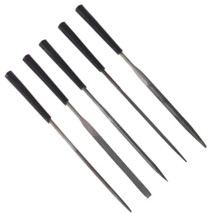 Angoily Holzraspel Holzfeile Raspelfeile 5 Stück 140 X 3mm Grobes Zahnmuster Komfortabler Rutschfester Griff zum Schnellen Entfernen von Holz Kunststoff Metall Modellbau