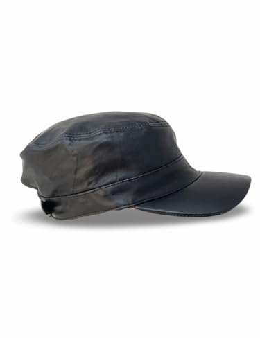 Albsales Cap Ledercap Herren Basecap Echt Leder Schildmütze Hut Schirmmütze Mütze