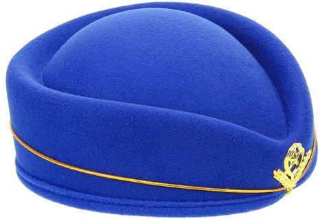 VILLFUL Stewardessenhut Für Kabinenpersonal Für Cosplay Kostümpartys Und Bühnenauftritte Elegantes Design in Leuchtenden Farben Ergonomisch Geschnitten Einfach Zu Waschen Trocknen