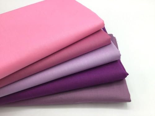 Baumwollstoff Stoffpaket | verschiedene Farbkombinationen | uni | Ökotex | ges. 2,5m (Lila)