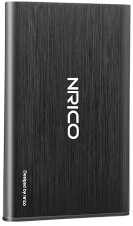 NRICO Ultra Slim 500GB Portable External Hard Drive USB3.0 HDD Storage Compatible for PC, Desktop, Laptop,Mac,PS4, Xbox one (Black, 500, GB)