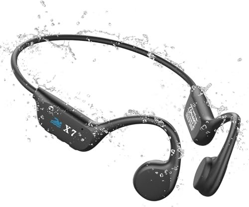Guudsoud Casque Conduction Osseuse, Écouteur Natation pour Course à Pied, Natation, Cyclisme