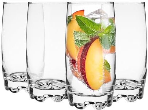 Glasmark Krosno Lot de 4 s à cocktail 0,35 litre, s à cocktail, s à eau, lavables au lave-vaisselle, s pour enfants, petits s, s à jus, 4 x 350 ml