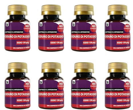 Ioduro Di Potassio 2920 Compresse Iodio 150 mcg | 1 Compressa al Giorno | Senza Glutine e Lattosio | non di origine animale