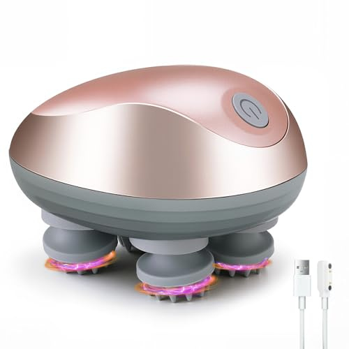 Elektrisches Kopfmassagegerät,Kabelloses Handmassagegerät IPX7 Wasserdicht
