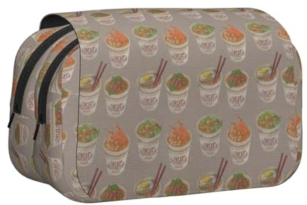 FEYUNYAN Trousse à crayons double couche, grande capacité en tissu Oxford durable pour fournitures scolaires, examens de voyage, coquetier, nouilles, ramen, cadeau pour fille et garçon, 20 x 11 x 10
