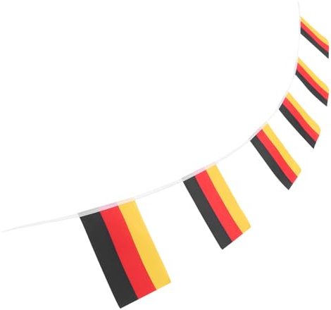 HOOTNEE Mini Drapeaux Suspendus Décorations De Fête Allemandes Drapeau Allemand Petit Drapeau à Accrocher Guirlande Pour Mur Fenêtre
