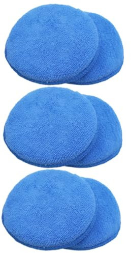SWOOMEY 6pezzi Tamponi Applicatori Cera Per Spugna Tamponi Lucidanti Rotondi Per Inceratura e Pulizia Auto e Mobili
